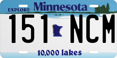 MN license plate 151NCM