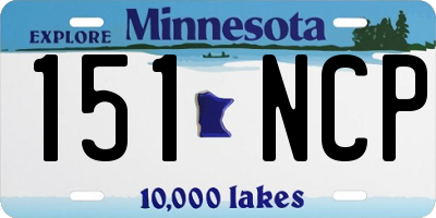 MN license plate 151NCP