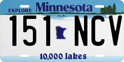 MN license plate 151NCV