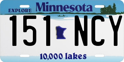 MN license plate 151NCY