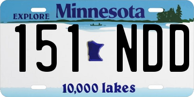 MN license plate 151NDD