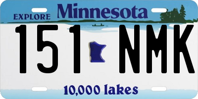MN license plate 151NMK