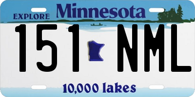 MN license plate 151NML