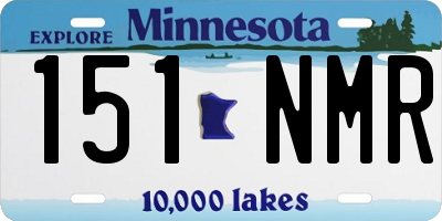 MN license plate 151NMR