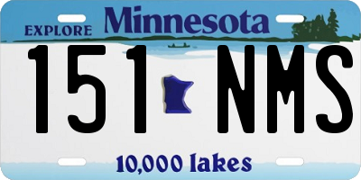 MN license plate 151NMS