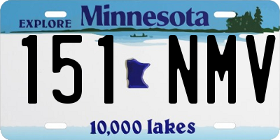 MN license plate 151NMV