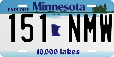 MN license plate 151NMW