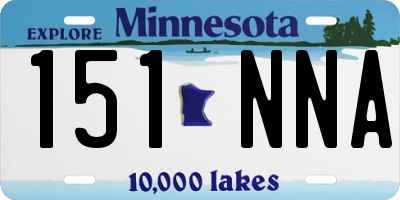 MN license plate 151NNA