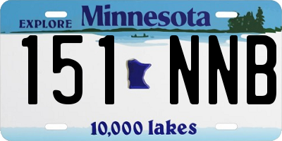 MN license plate 151NNB