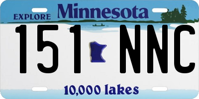 MN license plate 151NNC