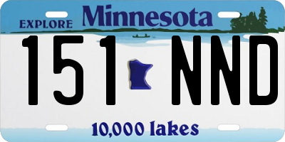 MN license plate 151NND