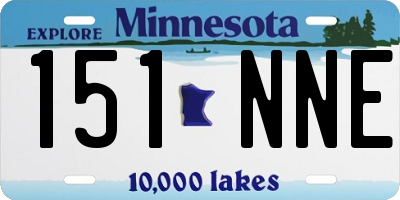 MN license plate 151NNE