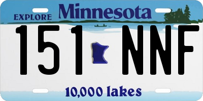 MN license plate 151NNF