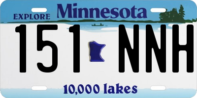 MN license plate 151NNH