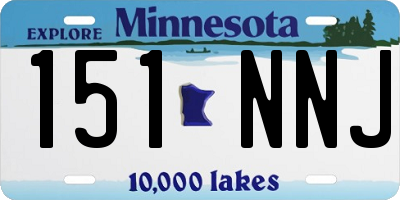 MN license plate 151NNJ