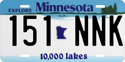 MN license plate 151NNK