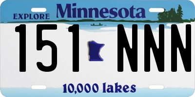 MN license plate 151NNN