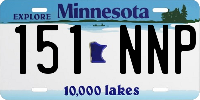 MN license plate 151NNP