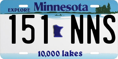 MN license plate 151NNS