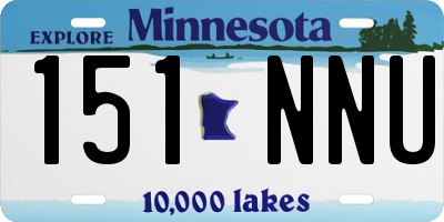 MN license plate 151NNU