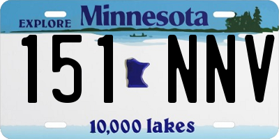 MN license plate 151NNV
