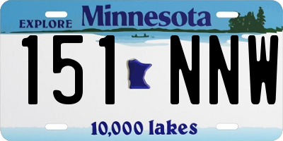 MN license plate 151NNW