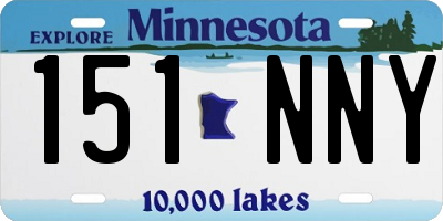 MN license plate 151NNY