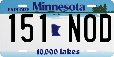 MN license plate 151NOD