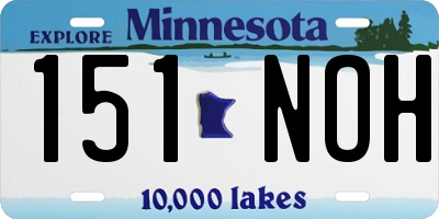MN license plate 151NOH