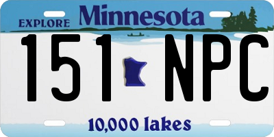 MN license plate 151NPC