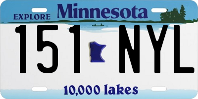MN license plate 151NYL