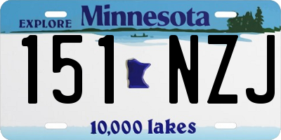 MN license plate 151NZJ