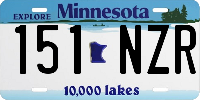 MN license plate 151NZR