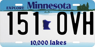 MN license plate 151OVH