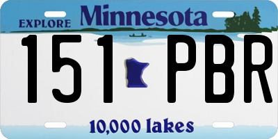 MN license plate 151PBR