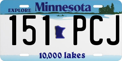 MN license plate 151PCJ