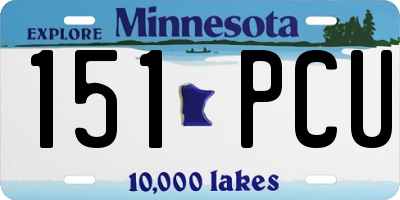 MN license plate 151PCU