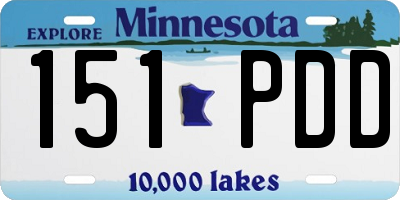 MN license plate 151PDD