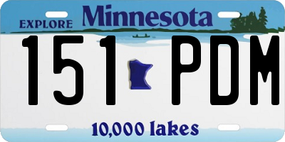 MN license plate 151PDM