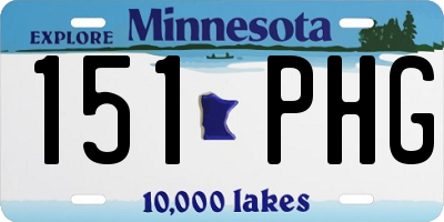 MN license plate 151PHG