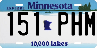 MN license plate 151PHM