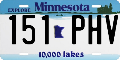 MN license plate 151PHV
