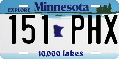 MN license plate 151PHX