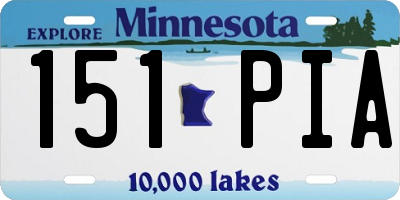 MN license plate 151PIA