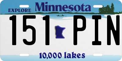 MN license plate 151PIN
