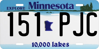 MN license plate 151PJC