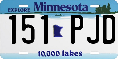 MN license plate 151PJD