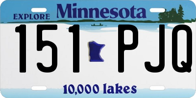 MN license plate 151PJQ