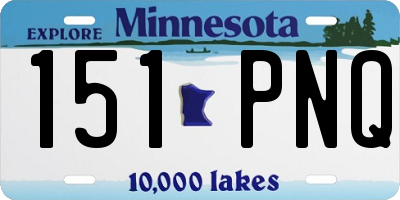 MN license plate 151PNQ