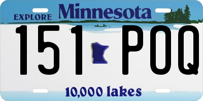MN license plate 151POQ